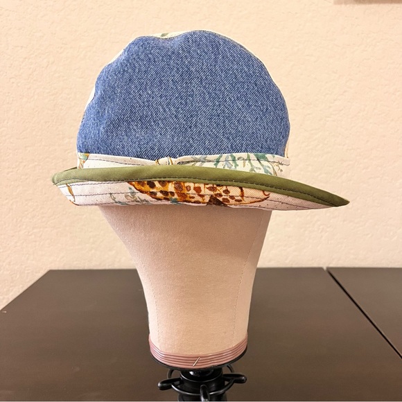 Hand made denim beach hat